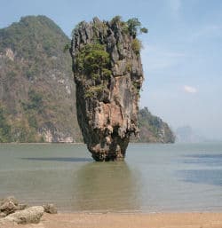 The rock containing the solar receptor in The Man With The Golden Gun.