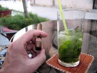 The cigar will last a lot longer than the Mojito.